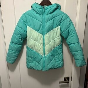Columbia Teal and Blue Kids Puffer Jacket